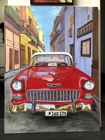 Taxi on a side road in Havana, cuba